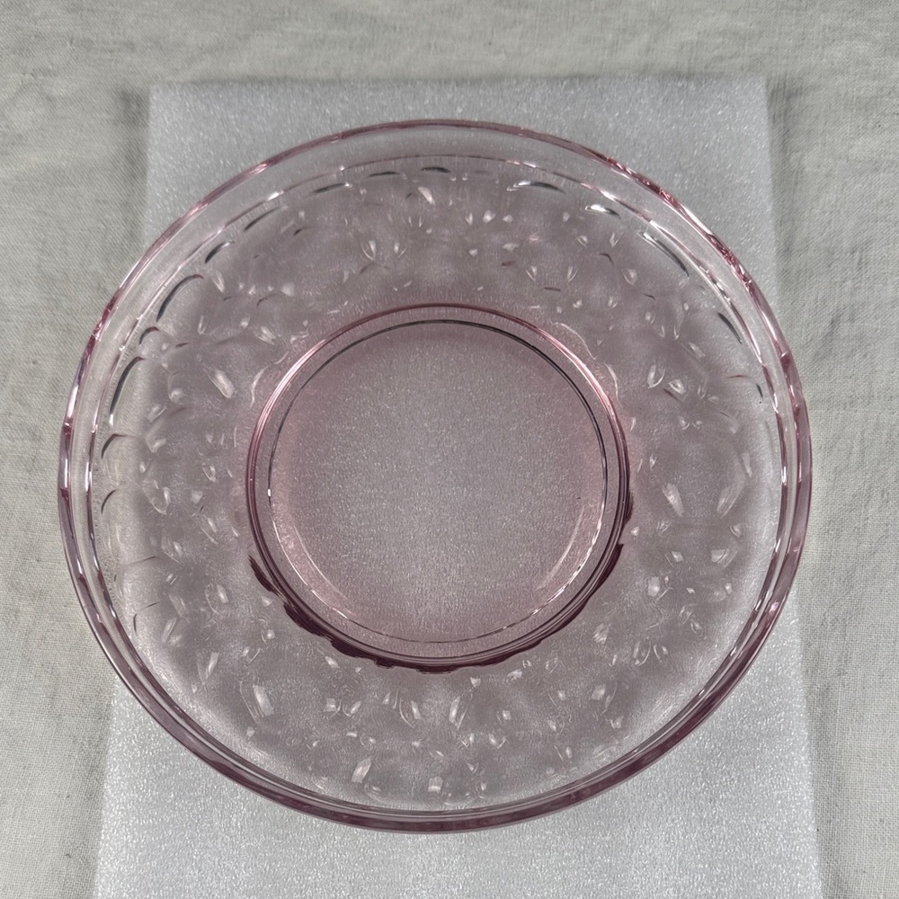 Pebble Beach FOSTORIA Elegant Pink Glass 8” Luncheon Plate